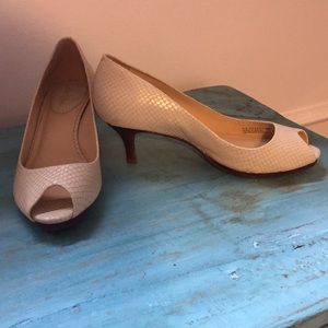 Cream Peep-toe Cole Haan Kitten Heels